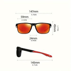 Lunettes de soleil de sport polarisées UV400 à grande monture carrée, personnalisables avec logo, pour hommes et femmes, idéales pour la conduite et le cyclisme, collection 2025 - Product Image 3