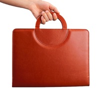 Tailles personnalisées haute durabilité A5 B5 A4 4 anneaux en cuir Padfolio école classeur fermeture éclair portefeuille Durable couverture matériel produit de classement