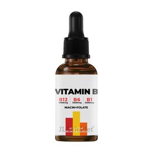 JULONG OEM Label Vitamine B12 Liquide en Gouttes Complexe de Vitamines B Végétalien B12 Sublingual 5000 mcg avec Vitamine B6 Liquide en Gouttes - Product Image 1