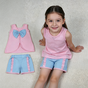 Conjuntos de Ropa para Niñas Pequeñas RTS Boutique, Lazos de Algodón de Color Sólido, Shorts, Lazos Bonitos, Nuevos Diseños de Verano, Conjuntos de Ropa para Hermanas - Product Image 4