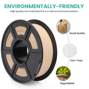 Unlu-Filament PLA en bois réaliste pour imprimante 3D, 1kg, 1.75mm, texture bois, faible odeur, ponçage et peinture faciles, état neuf - Product Image 4