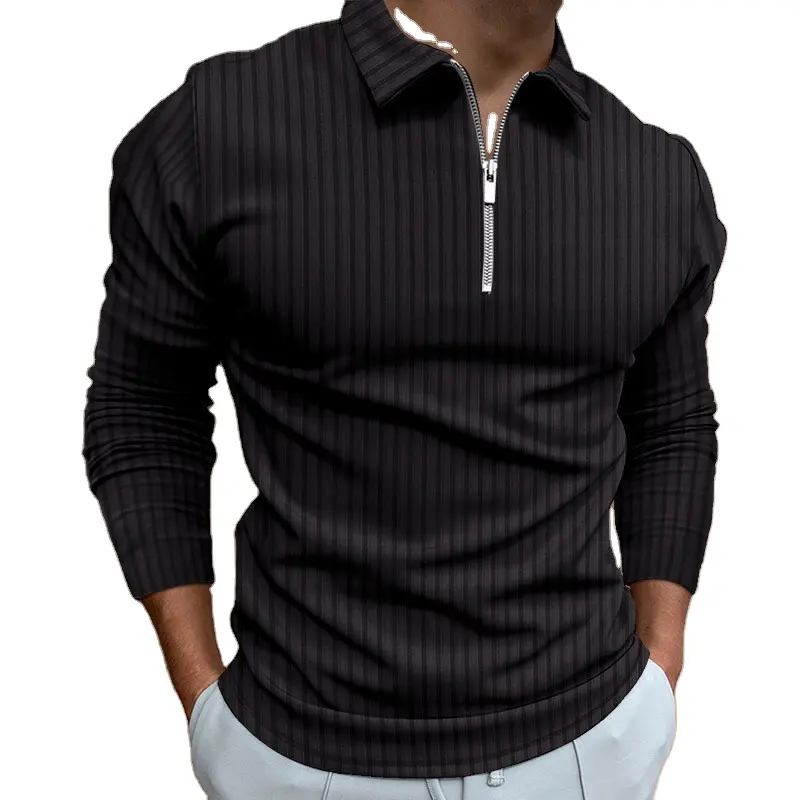Customized logo men's long sleeve polo t shirt camouflage mid-length polo shirt camouflage men T-shirt stylish t shirts