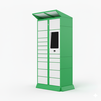 Casier à colis intelligent en libre-service pour l'extérieur, serrure électronique, résistant à la rouille, durable, robuste, capacité de plus de 156 lb pour la livraison express