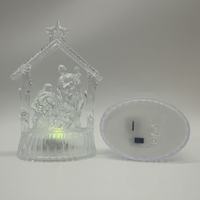 Lumières LED de crèche à piles, directement de l'usine, plusieurs styles de cadres, décoration de table chrétienne, petite veilleuse religieuse