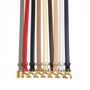 Cintura in PU da 2,3 cm con fibbia a lettera per donna, moda casual. - Product Image 3