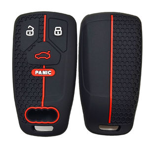 Housse de <span class=keywords><strong>clé</strong></span> à 4 boutons en silicone, protection intégrale pour <span class=keywords><strong>A1</strong></span> A3 A4 A6 Q3 Q5 Q7 TT R8 pour <span class=keywords><strong>Audi</strong></span> - Product Image 1