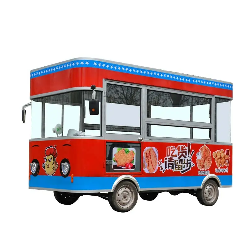 Carrito de comida rápida para exteriores, camión de crepé con aperitivos, equipos de cocina móviles, precio Popular americano, gran oferta