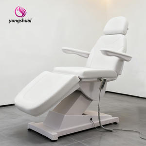 Camilla de Masaje Eléctrica Moderna de Cuero Genuino, Ajustable, para Salón de Belleza, Silla y Cama Facial con 3 Motores - Product Image 1