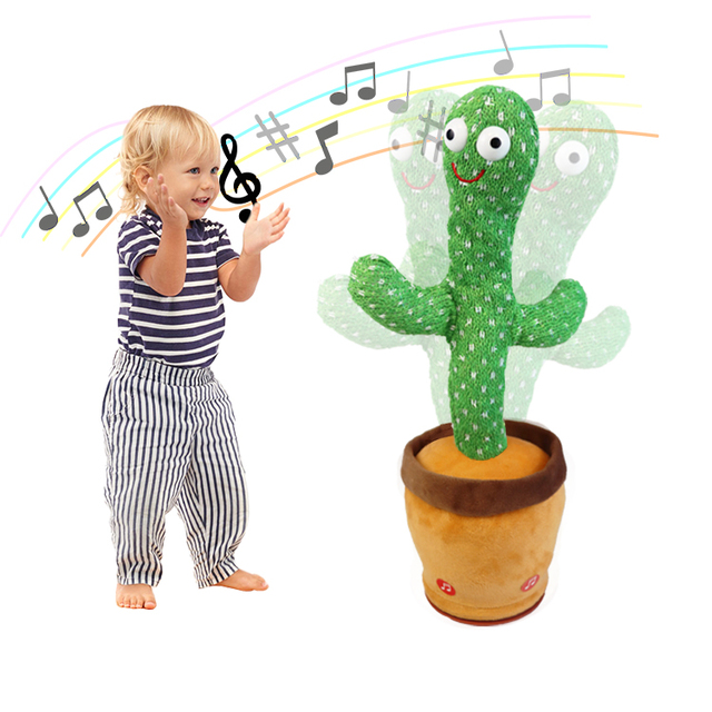 New Arrival Wholesale Plush Electric Toy Repeated Talking Singing Dancing CactusToy Doll Gift for Kid Children