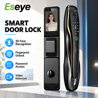 Serrure de porte intelligente à reconnaissance faciale 3D entièrement automatique, étanche, avec surveillance à distance WiFi Tuya, serrure numérique en alliage d'aluminium pour la maison