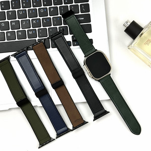 Lionorm 46mm ultra 49mm <span class=keywords><strong>44mm</strong></span> Sport Boucle Magnétique <span class=keywords><strong>Bracelet</strong></span> En Cuir pour <span class=keywords><strong>Apple</strong></span> <span class=keywords><strong>Watch</strong></span> Series 10 9 8 7 6 5 4 SE <span class=keywords><strong>Bracelet</strong></span> De Montre En Silicone - Product Image 1