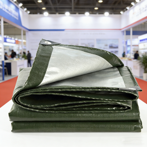Lona de Tela Brocada de 120 g/m², Impermeable, 3 m x 3 m, Verde, Resistente a los Rayos UV y a Desgarros, con Ojales Reforzados para Coche, Piscina, Caravana - Product Image 1