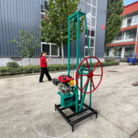 Machine de forage de puits d'eau de 80 m, alimentée à l'essence, portable, avec moteur, certifiée ISO9001