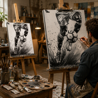 Peinture à l'huile Art Déco 100% faite à la main sur toile de coton 450 GSM avec cadre, tailles personnalisées pour usage domestique et commercial