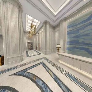 Diseño de Piso de Mármol Verde Claro, Azulejos Cortados a Medida <span class=keywords><strong>para</strong></span> Ascensores, Villas y Hoteles - Product Image 4
