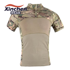Tùy chỉnh thể thao ngoài trời CS đào tạo Camo ếch chiến thuật Ngắn Tay Áo polo t Áo sơ mi - Product Image 4