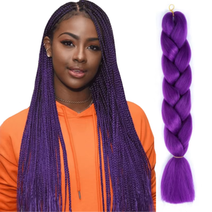 Suministro de fábrica, 24 pulgadas, 100g, trenzas Jumbo de Color sólido, pelo sintético liso Yaki africano, pelo trenzado sintético Original de ganchillo - Product Image 1