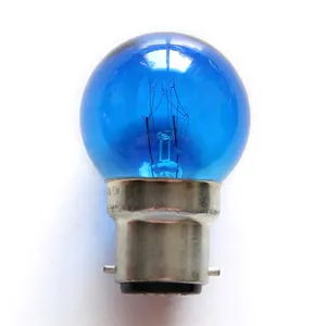 G40 5w 40w azul hermoso color 360 grado lámpara incandescente