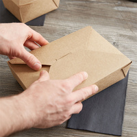 Boîtes d'emballage personnalisées pour nuggets de poulet, frites, chips, nouilles, restauration rapide, papier kraft recyclable