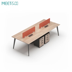 Modern Modular Wooden Office Furniture Workstation Working 2 4 6 8 Person Seater Office <b>Work</b> <b>Station</b> Desk Table for Employee - Product Image 4