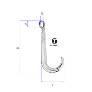 Madencilik uygulaması için bir bağlantı çekme zinciri 25mm alaşımlı çelik ile 15 inç sarı galvanizli J kanca
