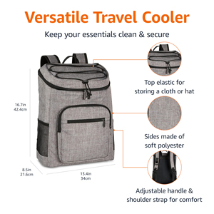Custom logo Outdoor Oem Leak Proof 30 Can Capacity Reusable Insulated Soft <b>Cooler</b> <b>Backpack</b> - Product Image 5