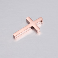 Pendentif Croix Gravé Accessoires de Mode Bijoux en Acier Inoxydable Miroir Accessoires DIY Mode Hip-hop