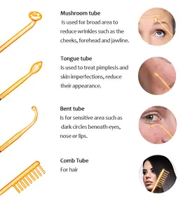 Hoogfrequente Violet Blauw Oranje Wand Paddestoel Gebogen Buis Gezicht Schoonheidsbehandeling Gezichtsmachine - Product Image 5