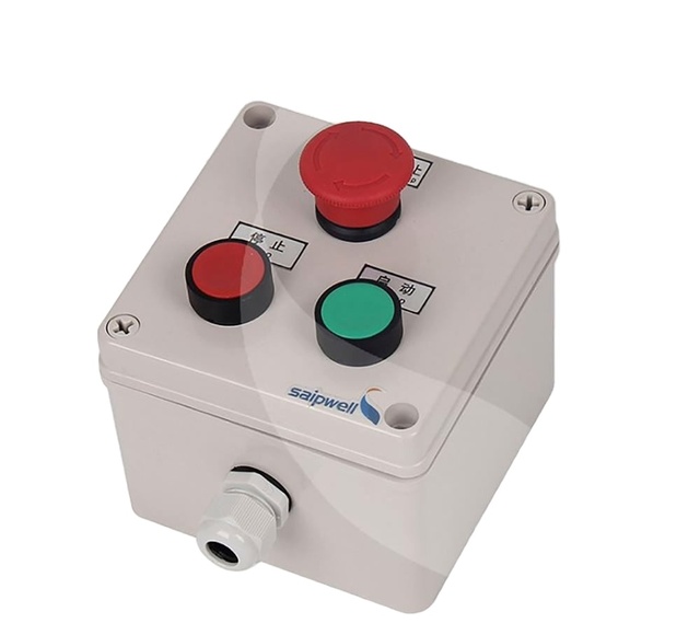 Saipwell Y Remote Control Mushroom Head 3 Position Switch Enclosure Electrical Distribution Box