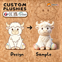 Jouets en peluche personnalisés à succès avec logo, animaux en peluche mignons, design animalier, jouets vache des Highlands à poils longs en peluche pour cadeau d'enfant