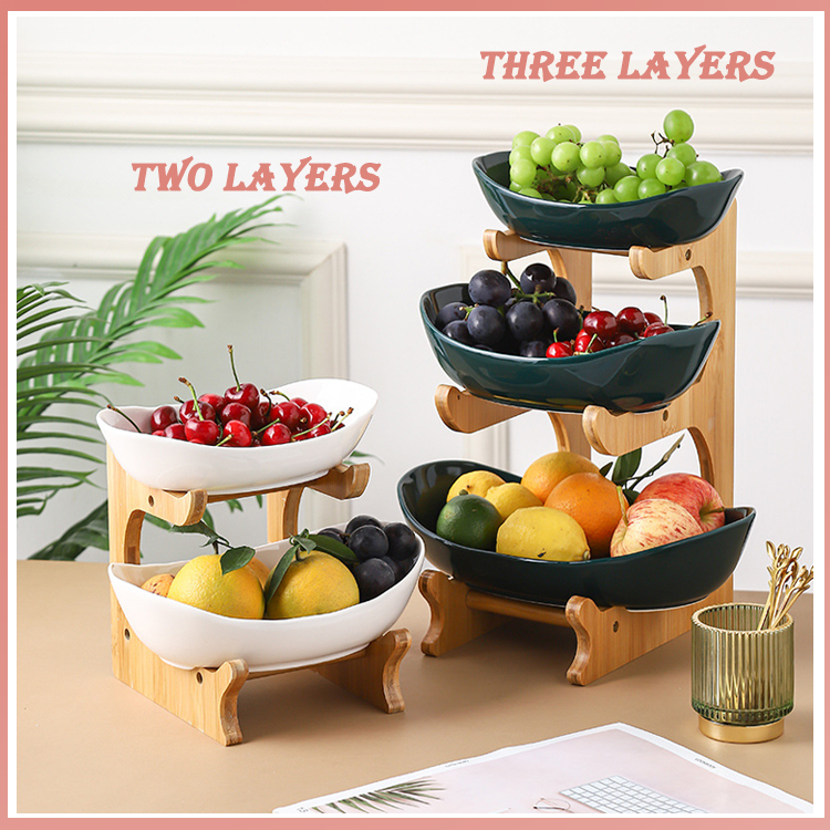 Bamboo and Ceramic Dinner Plate Set Modern Nordic Style Durable Kitchenware · image 5