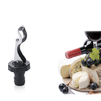 Bouchon verseur en silicone et acier inoxydable pour bouteille de vin, réutilisable, anti-fuite, économiseur de vin, outil multifonctionnel pour bar à domicile