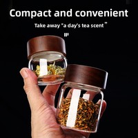 Vente en gros de récipient de stockage des aliments en verre borosilicaté à haute teneur en borosilicate cylindre de bocal transparent avec couvercle en acacia