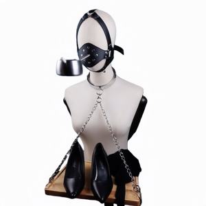 مجموعة تدريب وتعزيز للعبودية الجنسية للذكور والإناث، تتضمن صينية أدوات، منفضة سجائر، سدادة فم على شكل قضيب، مشبك حلمة، ألعاب جنسية - Product Image 1