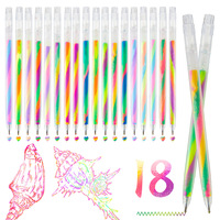 Stylo neutre dégradé arc-en-ciel tricolore pour étudiants, idéal pour la peinture à paillettes DIY, marqueurs fluorescents, vente transfrontalière