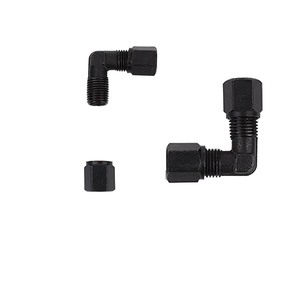 Raccord coudé à double virole en <span class=keywords><strong>acier</strong></span> au carbone pour connecteur de tuyau à haute pression hydraulique en cuivre et en aluminium - Product Image 4