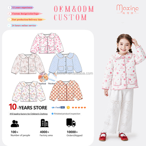 Veste matelassée vintage rouge à carreaux avec nœud pour filles, col Peter Pan, vêtement d'extérieur décontracté pour enfants avec poches à rabat en dentelle - Product Image 2