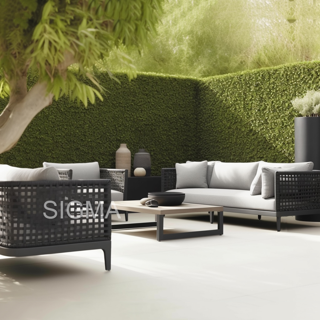 Factory Design All Weather Garden Sofa Aluminum Frame Garden Furniture Luxury Outdoor Sofa Set Rattan Furniture