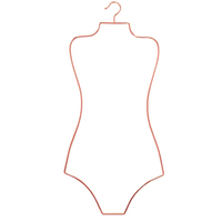 Y285 Cintre unisexe pour vêtements, bikini, robe de fille, maillot de bain, en fil métallique, forme de corps