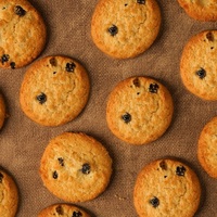 Venta al por mayor de galletas exóticas de alta calidad, galletas de pasas danesas, 90g, aperitivos exóticos de Indonesia