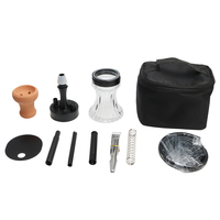 4 couleurs petit narguilé en verre set narguilé mini shisha vente en gros chicha complet portable hookah cup travel shisha with bag