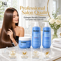 Lot de produits de luxe pour soins capillaires naturels en gros : shampoing, masque et après-shampoing bio à la protéine, huile de coco et kératine