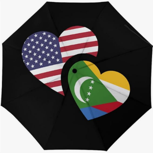 Parapluie pliant entièrement automatique à motif drapeau culturel des <span class=keywords><strong>Comores</strong></span>, en tissu tissé serré haute densité, thème national - Product Image 1