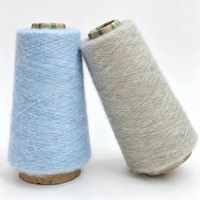 Hot Sale Eco-Friendly Dyed Soft Matte Fuzzy Fancy Knitting Yarn 1/14Nm Recycled Polyester Sweater Cardigan Coat Baihua Velvet