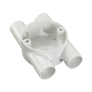 Raccord en T rond en <span class=keywords><strong>PVC</strong></span> 16 20 25 Boîte de jonction en plastique Montage en surface Conduit de branchement Accessoires - Product Image 2