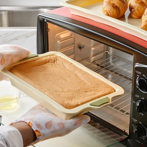 OEM ODM Food Safe <b>Silicone</b> Kitchen Bakeware <b>Mould</b> Square Rectangle Toast Bread Cake Pan Tray Baking Molds - Product Image 3