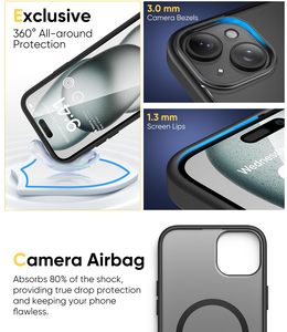 Cover per telefono sottile magnetica opaca per <span class=keywords><strong>iPhone</strong></span> <span class=keywords><strong>13</strong></span> <span class=keywords><strong>Pro</strong></span> 14 <span class=keywords><strong>Pro</strong></span> <span class=keywords><strong>Max</strong></span> 15 16 <span class=keywords><strong>Pro</strong></span> <span class=keywords><strong>protezione</strong></span> antiurto con schienale traslucido - Product Image 6