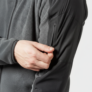 Venta al por mayor de chaqueta polar de deporte personalizada para hombre de talla grande transpirable invierno cremallera cuero poliéster piel personalizada - Product Image 1