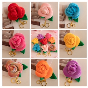 Llavero de <span class=keywords><strong>Rosa</strong></span> de Peluche, Plantas de Microfibra de Poliéster con Relleno de Algodón PP, Colgante de <span class=keywords><strong>Rosa</strong></span> <span class=keywords><strong>Rosa</strong></span>, Amarillo, Arcoíris, Azul para Bolso - Product Image 6