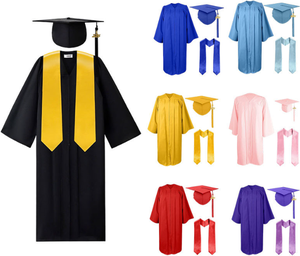 Conjunto de gorro de vestido de graduación de jardín de infantes preescolar de Color verde con borla y faja de graduación para la parte superior del tamaño del niño - Product Image 3